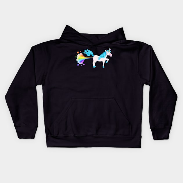 Unicorn Farts Kids Hoodie by DANPUBLIC